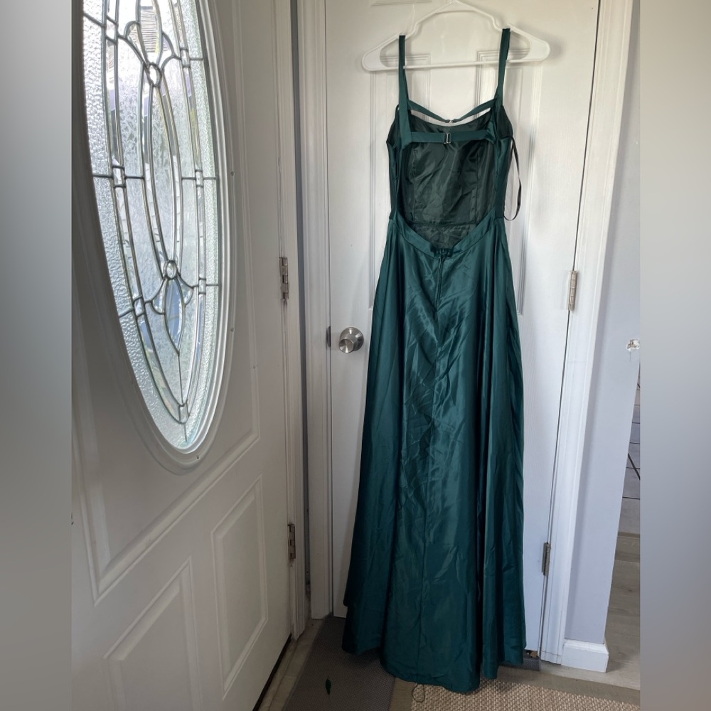 B Darlin Dark Green Maxi Dress - Picture 7 of 7